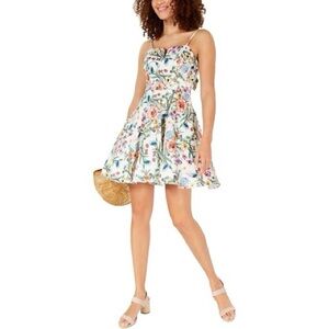Trixxi Women's Floral Midi Dress Juniors Size 3 Spring